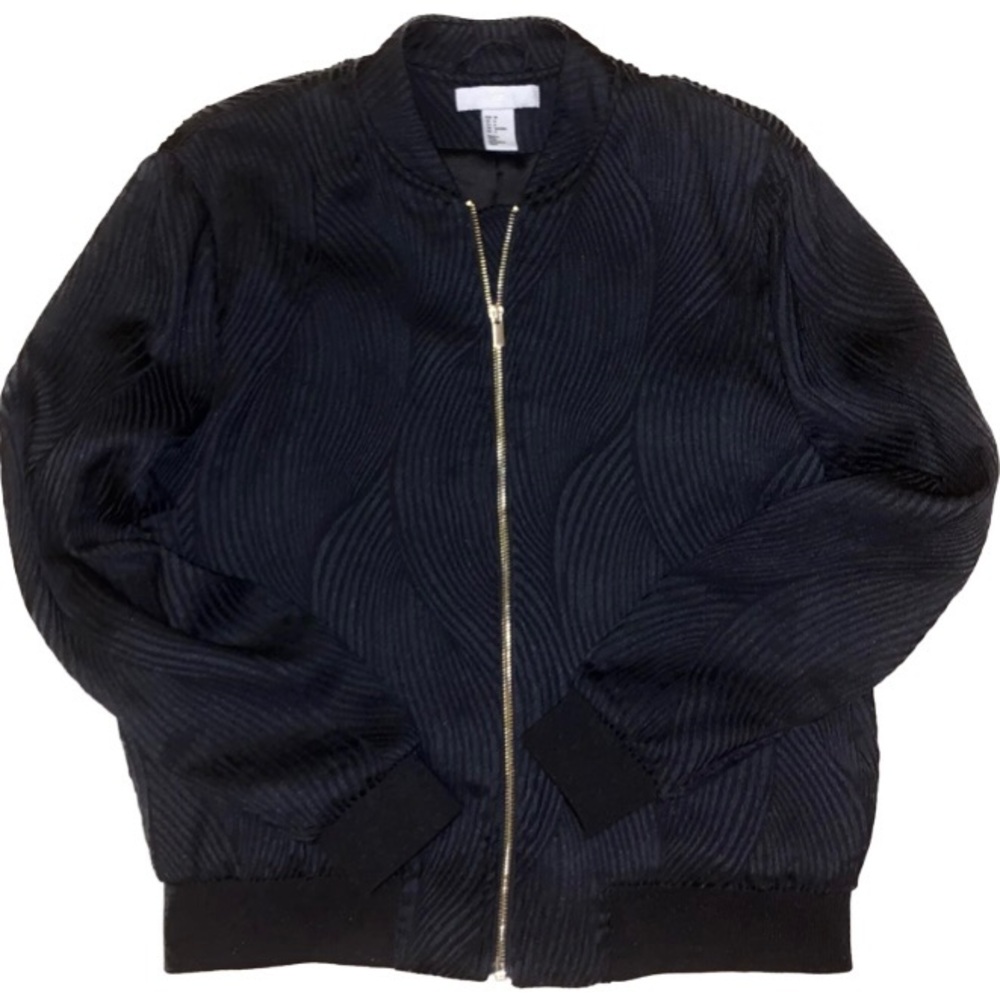 H&M Textured Bomber Jacket